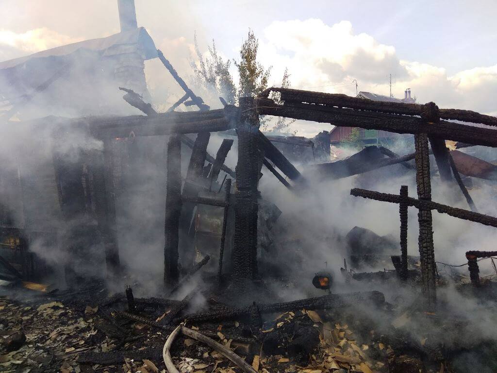 Пожар в д. Гинцевичи Барановичского района МЧС